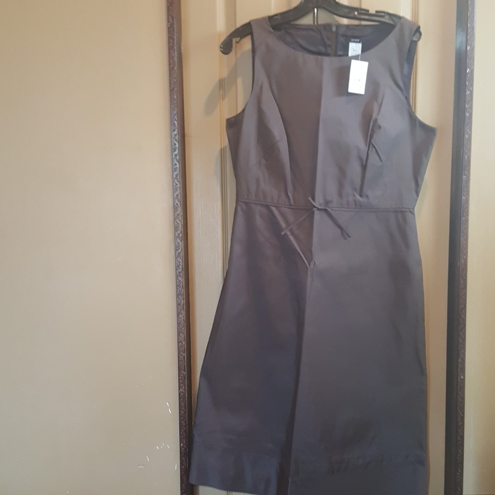 J.CREW TALL  BROWN 100% SILK DRESS NWT SIZE-12TALL